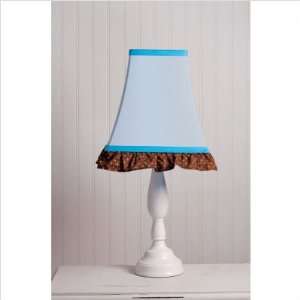  Pams Blue Petals Lamp in White
