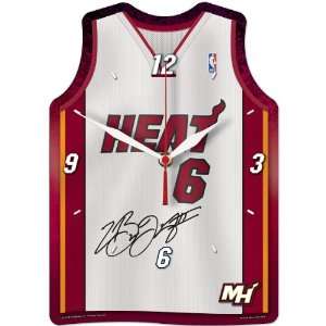   Miami Heat LeBron James Player Jersey Clock