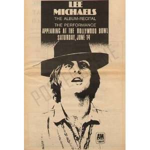  Lee Michaels Hollywood Concert Poster Ad 1969