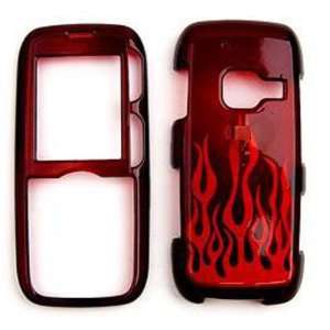 LG Scoop / Rumor LX260 / UX260   Transparent Red Flame   Hard Case 