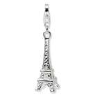   charms Sterling Silver Polished Eiffel Tower w/Lobster Clasp Charm