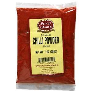 Spicy World Red Chilli Powder Hot, 7 Ounce Bags (Pack of 6)