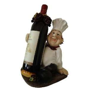  Chef Wine Holder With Grape Barrel: Kitchen & Dining