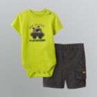 Small Wonders Infant Boys Bodysuit and Cargo Shorts Set