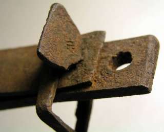   VERY EARLY SMALL WROUGHT IRON BLACKSMITH HAND MADE ANIMAL TRAP  