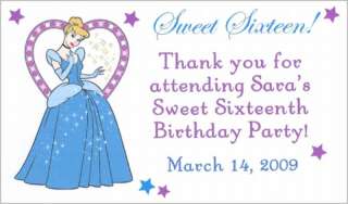 Cinderella Sweet 16 Birthday Party Favors MAGNETS  