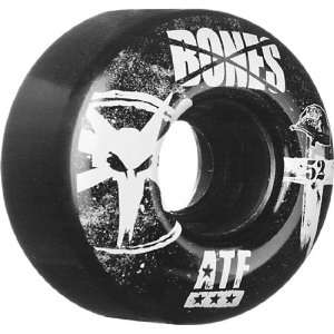 Bones ATF Cross 54mm Black Skateboard Wheels (Set Of 4):  
