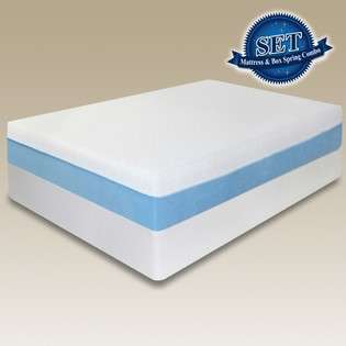 Sleep Master 10 MyGel Memory Foam Mattress & Bi Fold Box Spring Set 