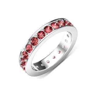 00cttw Natural Red Garnet (AA+ Clarity,Red Color) Channel with Prong 