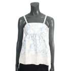 21084 auth see by chloe white blue tank top shirt