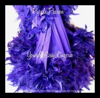 GLAMOROUS Long ROBE Sheer Robe w 70 gram Feather Boa OS  