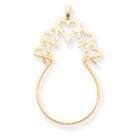 goldia Diamond cut 10k Yellow Gold 5 Hearts Charm Holder 1.95 gr.