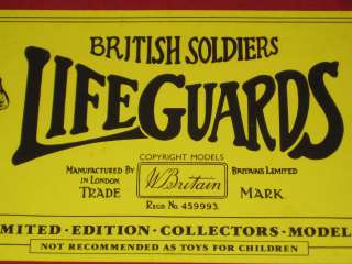 MIB Britains Lead Soldiers The Lifeguards Ltd Edition Collectors #5184 