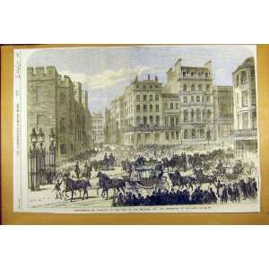    1869 King Belgian Address City Procession Pall Mall