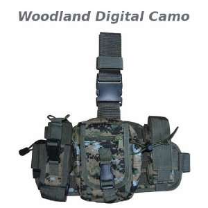  Woodland Digital Camo MOLLE Utility Leg Rig Sports 