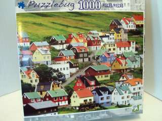 COLORFUL VILLAGE HOUSES FAROE ISLANDS DENMARK 1000 PC JIGSAW PUZZLE 