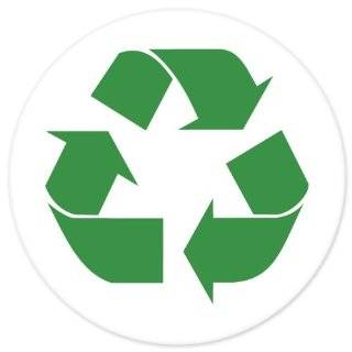 Recycle SIGN Green sticker decal circle 4 x 4