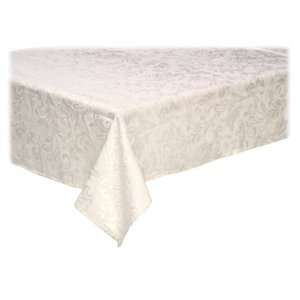  60 by 84 Inch Cotton/Polyester Blend Tablecloth, Ivory