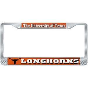  Texas Longhorns NCAA Chrome License Plate Frame Sports 