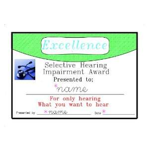  Award, Hearing Impaired award, Certificate Office 