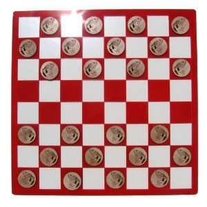   CAMIC designs REP001CKS Laser Etched Iguana Checkers Set: Toys & Games