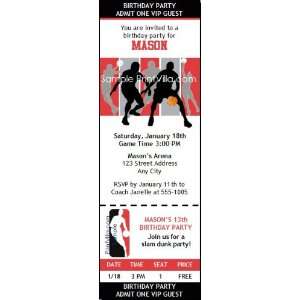  Portland Trailblazers Colored Ticket Invitation Sports 