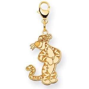   Tigger Charm 7/8in   Gold Plated/Gold Plated Sterling Silver Jewelry