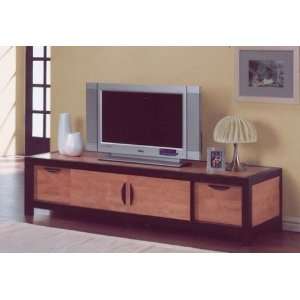 Entertainment Console LCD TV Stand Honey Maple Finish:  