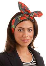 Through the Wire Headband in Roses  Mod Retro Vintage Hair 