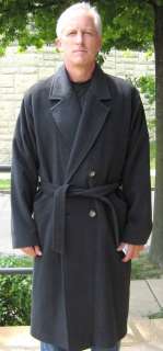 R505 New Mens Grey cashmere blend full length coat L  