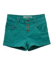 Turquoise (Blue) Teens Green High Rise Denim Shorts  244753748  New 