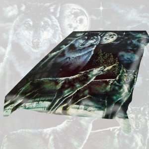  Acrylic Mink Wolf Blanket 