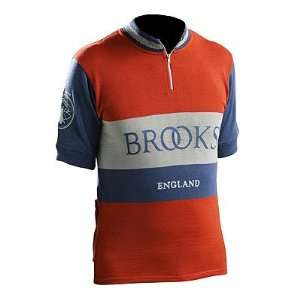  Brooks Short Sleeve Jersey XXL Orange/Light Blue: Sports 