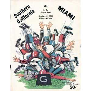Orange Bowl Unsigned October 28, 1966 Southern California vs. Miami 