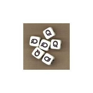    Alphabet Beads Letter Q 12mm Cube, 12pcs: Arts, Crafts & Sewing