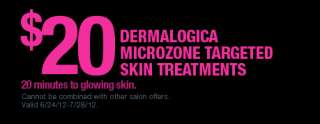 20 Dermalogica MicroZone Targeted Skin Treatments. 20 minutes to 