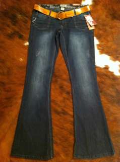 MUDD Juniors Jeans Flare with Belt ~ NWT  