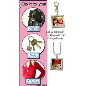  2 Easy Change Photo Frames  Purse Charm and Necklace Kit 