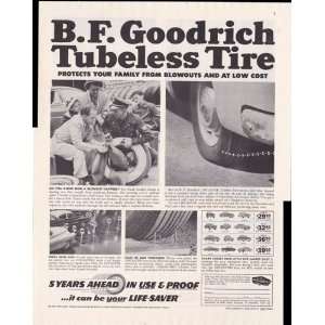  B. F. Goodrich Tubeless Tires 1953 Original Vintage 