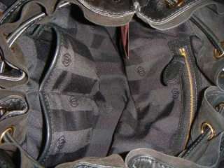 NWT JUICY COUTURE Black Monaco Riviera Soft Leather Tote Bag Handbag 