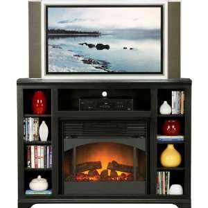 Coastal 92957NGBK Tall Corner Fireplace   Black 