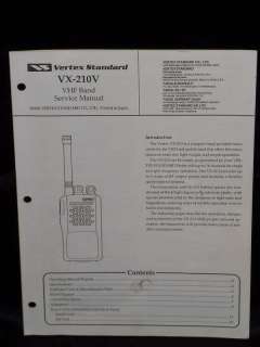 Vertex Standard VX 210V VHF Band Service Manual  