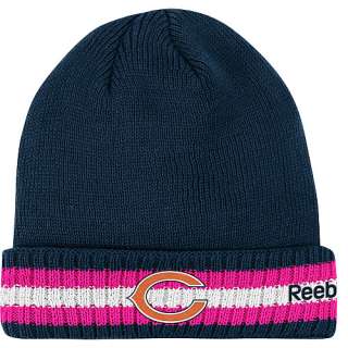 Reebok Chicago Bears Breast Cancer Awareness Sideline Cuffed Knit Hat 