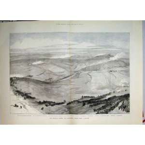  Brighton Review Battlefield View Balloon1883 Print