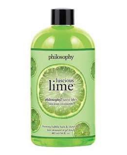 philosophy luscious lime foaming bubble bath and shower gel 480ml 