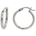 sabrina silver 10k white gold hoop earrings w snap on