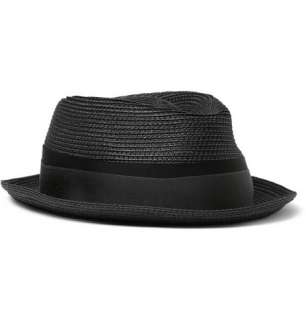    Accessories  Hats  Fedora and trilby  Straw Trilby Hat