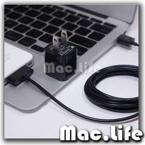 BLACK USB Wall Charger + LONG Cable For iPod iPhone 4G  