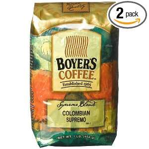 Boyers Coffee Colombian Supremo Grocery & Gourmet Food