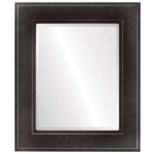  Montreal Rectangle in Black Silver Mirror and Frame